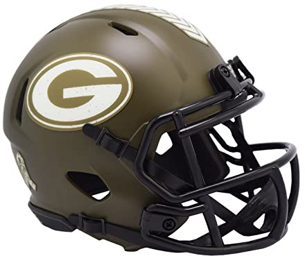 Riddell Green Bay Packers NFL Salute to Service Speed Mini-Helm, Größe M