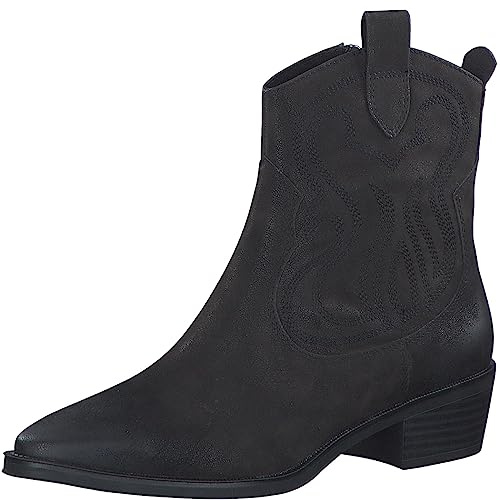 MARCO TOZZI Damen Stiefeletten mit Absatz aus Kunstleder Cowboy