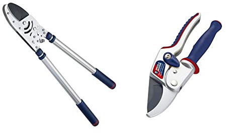 Spear & Jackson 8290RS Razorsharp Advance - Troncarami a incudine e cricchetto telescopico & 6458RS Razorsharp - Cesoie a incudine e cricchetto a torsione