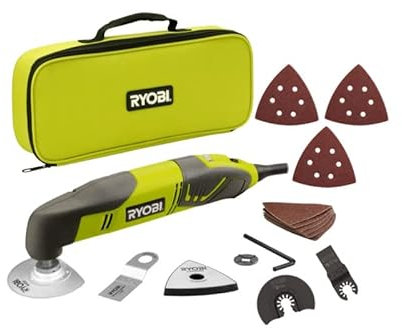 Confezione RYOBI Utensile multifunzione RMT200-S - 200W - Kit 12 pezzi - RAKMT12KIT