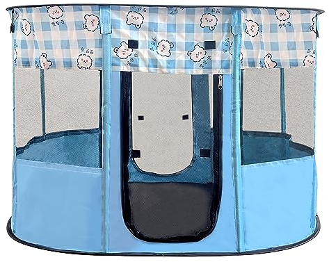 Apatal Tragbares Laufstall für Haustiere, faltbar, zusammenklappbar, für Katzen, Hundehütte, Zelte, Isolationsraum, Hundekäfige, Haus, ideal für drinnen und draußen, Reisen, Haustiere, Welpen,