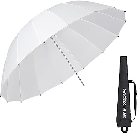 Godox UB-85D - Paraguas parabólico translúcido de 85 cm, paraguas de fotografía blanco con bolsa de transporte portátil para Vedio Studio Shooting Speedlite (UB-85D)