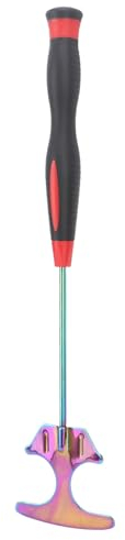 Stainless Steel Blade, Foldable Shovel Head, Ergonomic - Versatile Fishing Bait Shovel with Efficient Water Drainage Design for Sea and Rock Fishing (Red Handle)