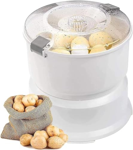 XINRISHENG Peladora de Patatas eléctrica de 85W, peladora de Patatas Comercial, peladora de Patatas eléctrica Comercial, Spinner peladora automática con accionamiento de un botón