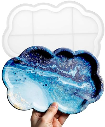 Cloud Shape Tray Mold Silicone Molds for Concrete, Storage Tray, Jewelry Trinket Plate, Coaster, and Creative Craft Home Decor, Epoxy Casting