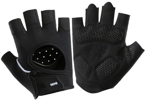 TSMORY Sport Halb Fingerhandschuh Atmungsaktiven Fingerlosen Fitness Radsporthandschuh Innenschlupf Widerstand Dünner Training Handschuh