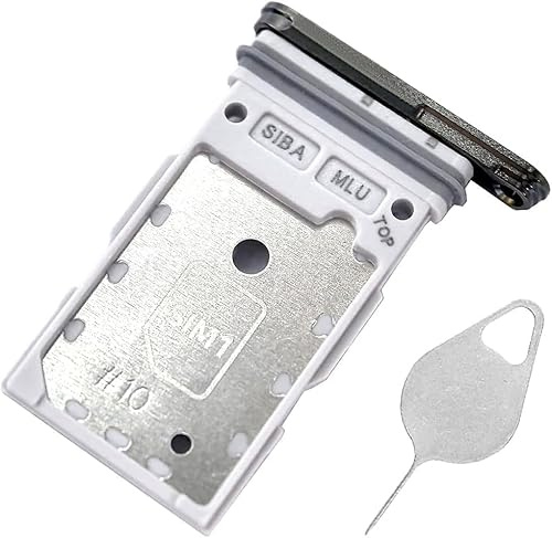 RJMOBILE Galaxy S24 Ultra SIM Card Tray Dual Replacement S24 Ultra Sim Card Slot Holder for Samsung Galaxy S24 Ultra 5G 6.8 S928U1 SM-S928U Sim Card Tray Repair Part with Opening Needle (Black)