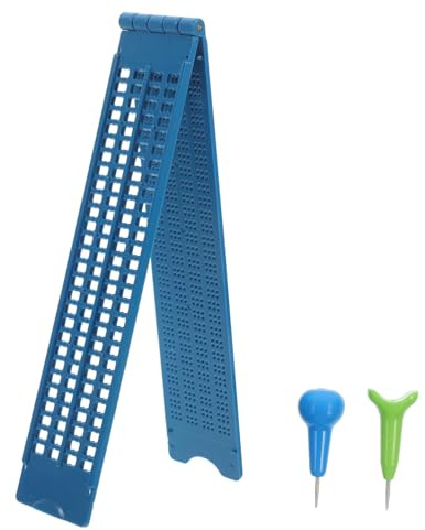 Anneome Blindenschreibtafel Tag Zubehör Für Spiele Für Sehhilfe Tastaturspiele Für Erwachsene Schreibsets Für Produkte Für Sehbehinderte Blau