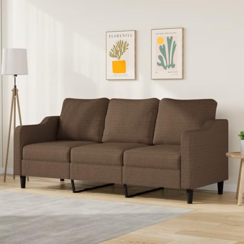 WEMYUFURN Dreisitzer Sofa Modern Stoffsofa Robustes Metallgestell Dicke Polsterung Atmungsaktiv Langlebig Bequem Wohnzimmer Sitzmöbel Stilvoll