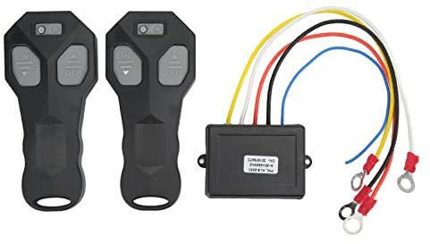 Kit telecomando wireless per verricello con indicatore, portata 75 piedi, 12 V, anti-interferenza, universale per veicoli