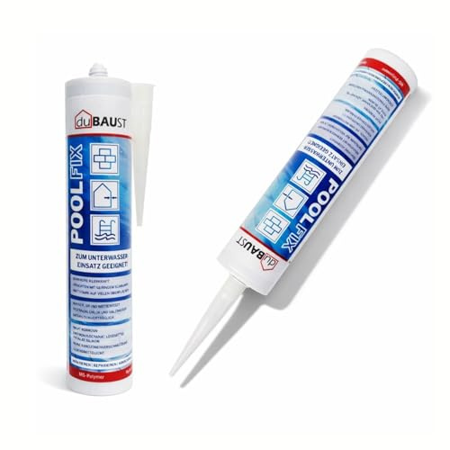 dubaust POD24 Poolfix Adhésif pour piscine, produit d'étanchéité pour piscine, colle de montage polymère pour coller et étanchéifier, utilisable sous l'eau, résistant aux UV, reste élastique de façon