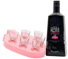 Tequila Rose - Original Strawberry Cream - Tequila 70cl 15% ABV (Includes Shot Paddle & Glasses)