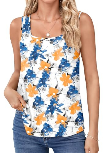 PLMOKEN Camiseta de tirantes para mujer