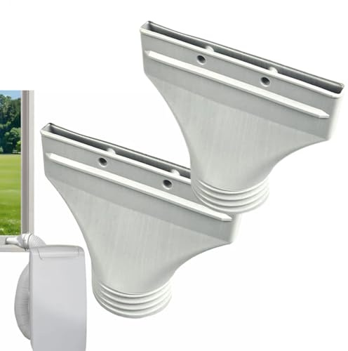 Flat Air Conditioner Hose Adapter, 2PCS Portable Air Conditioning Window Adapter, Leakproof Airs Con Hoses Extension Adapters Connector, AC Exhaust Hoses Window Seals Adapters for 130/150MM Diameter