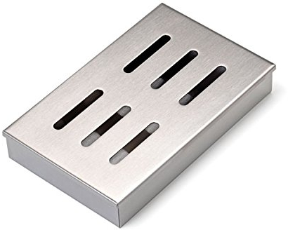 FLASH Räucherbox Edelstahl, silber, 21 x 13,2 x 3,3 cm
