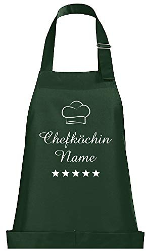 Schnoschi Küchenschürze mit Wunschnamen bestickt – viele Motive und Farben