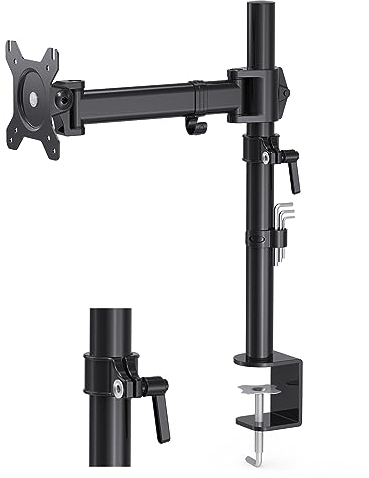 HFTEK - HF27DB - Monitor TV Tisch-Halterung Halter Bildschirmhalterung arm monitor stand Neigbar Schwenkbar Monitorarm Bildschirm Halterung Monitorhalter für Bildschirme von 13 bis 34 Zoll–VESA 75/100
