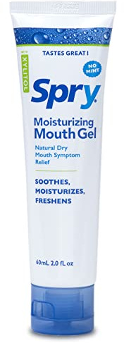 Spry Gel Bucal Natural con Xilitol para Boca Seca – Hidratación Duradera, Sin Menta, Sin Azúcar, Estimula el Flujo Salival y Combate el Mal Aliento, Original Flavor, 2 oz