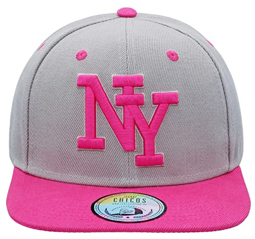 JOHNNY CHICOS Sorry I'm Fresh süße Kindercap Kinder Cap Snapback 48-58cm Kopfumfang, Größe:Kinder;Farbe:NY Grau Pink