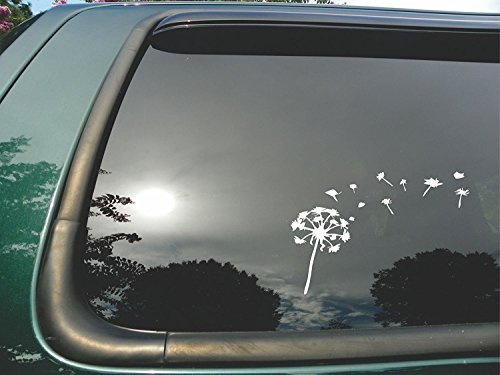 myrockshirt Pusteblume 15cm hochwertige UV-beständige Aufkleber,Sticker, für Auto,Wand,Laptop,Fliesen,Bad,Badezimmer,WC, und alle glatten Flächen aus Hochleistungsfolie ohne Hintergrund,