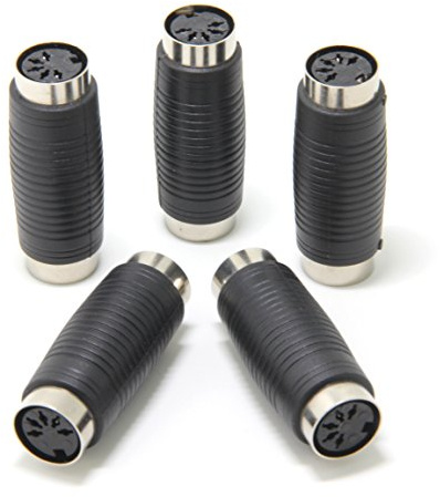 MIDI-Koppler / Midi-Adapter, 5-poliger Rundsteckverbinder auf 5-poligen Rundsteckverbinder 5-Pack
