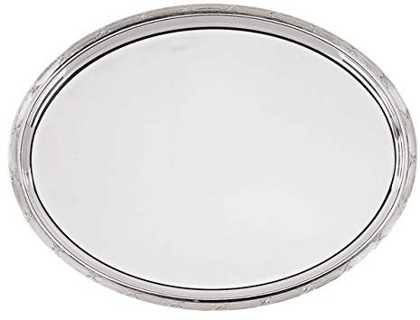 Vassoio ovale argentato argento sheffield stile Rubans cod.5038930 cm 30x20 by Varotto & Co.