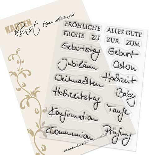 Karten-Kunst Clear Stamps KK-0097 Stempel Kombi-Set Quer durchs Jahr 2 Silikonstempel