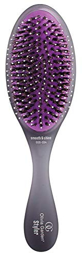 Olivia Garden OG Brush Styler with Boar and Nylon Bristles - Hair Brush for Men, Women, Kids - For Wet and Dry Hair - Ideal for All Hair Types - Smooths and Adds Shine, Black