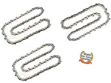 perfektGarten 3X Sägekette 40cm; 1,3mm; 3/8; 56 TG passend für Dolmar Partner STIHL Mc Culloch usw. Husqvarna Kettensäge