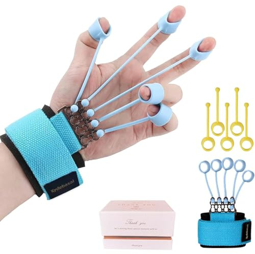 Fingerförstärkare handgrepp styrketränare fingerförlängning stretchare övare hand rehab träning lindrar smärta artrit och greppträning Krdebasai 18 kg