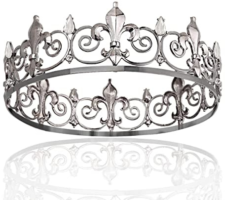 Royal Full King Krone Metall Kronen und Tiaras für Männer Cosplay Hochzeit Prom Party Dekorationen Krone Kopfbedeckungen Zubehör