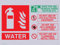 Este extintor contiene instrucciones de uso de agua letrero - 200 x 150 mm - A5L