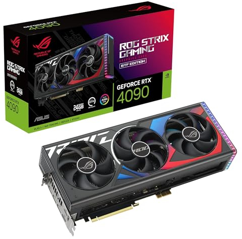 ASUS ROG Strix GeForce RTX 4090 BTF Carte Graphique Gaming 24 Go GDDR6X (DLSS 3, (GC-HPWR) Gold Finger, PCIe 4.0, 24 Go GDDR6X, 2 x HDMI 2.1a, 3 x DisplayPort 1.4a, ROG-STRIX-RTX4090-24G-BTF-GAMING)