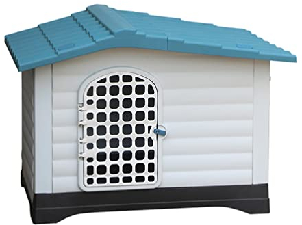 Hundehütte Wasserdichter Hundehaus Im Freien, PP Haustierschutz for Große Mittelgroße Kleine Katzen Und Hunde Innerhalb Von 45kg, Mit 2 Türen (Size : 111x84x80.4cm)