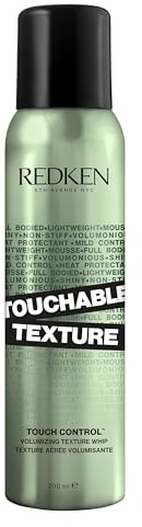 REDKEN - Mousse Volumisante & Texturisante - Facilite Le Brushing - Contrôle Maximal & Fini Mat - Formule Testée Dermatologiquement - Tous Types De Cheveux - Touchable Texture - 200 ml