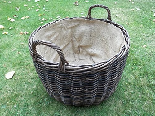 Kaminkorb, Holzkorb, Erntekorb, Kartoffelkorb aus Rattan