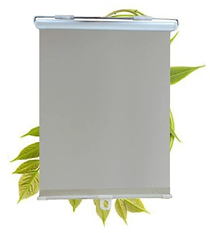 Xrdbfd Saugnapf-Rollo Ohne Bohren, Versenkbare Verdunkelungsrollos, Fenster Rollo Dachfenster, Temporäre Sichtschutz Jalousien, Sonnenschutzrollos Für Türen/balkone/Autos,Grey-35x125cm(13.8 * 49.2in)