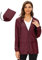PONCEAU Regenjacke Damen Wasserdicht Windbreaker Atmungsaktiv bergangsjacke Regencape Leichte Jacke Übergangsjacke mit Kapuze Windbreaker Packbar Treking Fahrrad Reisen Wandern