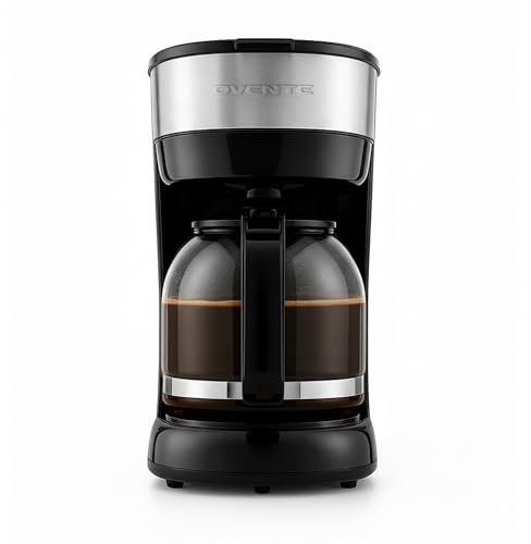 OVENTE 12-Cup Drip Coffee Maker with Easy On/Off Switch, Black CM412B
