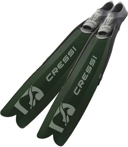 CRESSI Gara Modular Boost Fins Green - Lange Flossen Ideal für fortgeschrittene Apnoe und Speerfischen, Grün/Schwarz, 40/41, Unisex Erwachsene