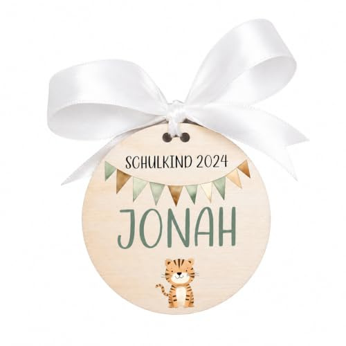 Personalisierter Schultütenanhänger für Kinder, Schultüte, Zuckertüte, Geschenkanhänger, Einschulung 2024 Geschenk Schulkind - viele Motive (D)