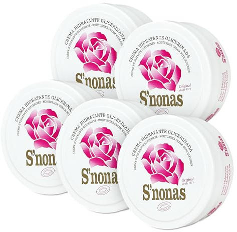 Crema Hidratante Glicerinada para Manos, 5 x 200 ml | Hidrata, Repara, Absorbe Rápidamente y deja la Piel Suave