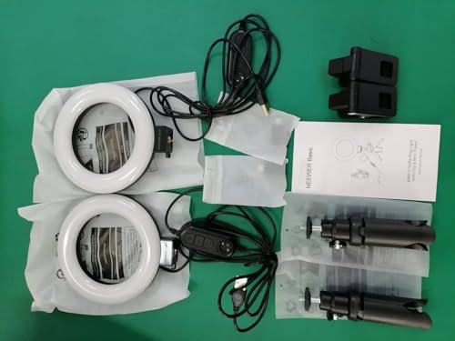 NEEWER BASICS 5 Ring Light for Video Conference Lighting, 2 Pack Clip on Light Kit with Desk Tripod Stands for Monitor Laptop Computer Zoom Call Live Streaming Recording Remote Working Learning, BR60