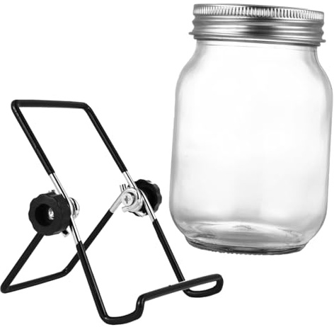 MOTHNUR Kit per Germinazione di Germogli da Interno Include Barattolo di Coperchio Rete e Supporto per Drenaggio Ventilazione per Germinazione di Broccoli Erba Medica Cavolo Riccio e Altri