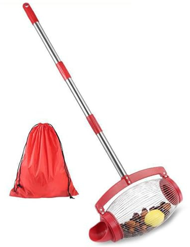 Generico Walnusssammler – Kapazität 6 Liter, verstellbar, Edelstahl, Walnusssammler für und Kastanien | für Garten, Bauernhof, Hof, Limette und Orangen