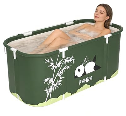 Portable Ice Bath Tub for Adults,Foldable Soaking Bathtub (115x60x50cm)