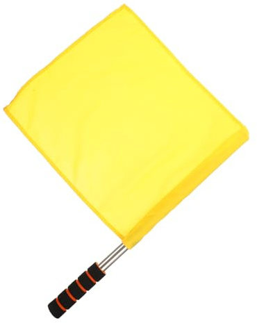 Cabilock Bandiera Arbitro per Gare Sportive con Manico Antiscivolo e Asta in Acciaio Leggera e Pratica per Segnalazione Corse e Eventi all Aperto Bandiere da Segnale per Competizioni e