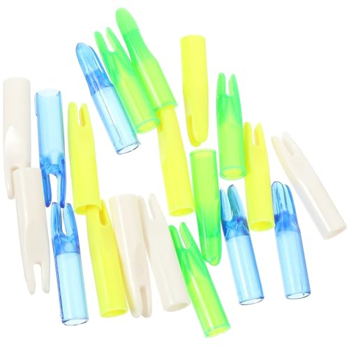 Zerodeko Cocca per Freccia da Caccia 20 Pezzi, Coda di Cocca Protettiva in Plastica Resistente, Design Aerodinamico per Tiro L'Arco e Allenamento All'aperto