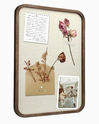 Okydoky Pinnwand Kork mit Leinen, 45 x 60 cm Groß Korkwand Pinnwand, Pinwand Korktafel Für Küche, Büro, Schul und Zuhause Dekoratives(BN-4560). DE