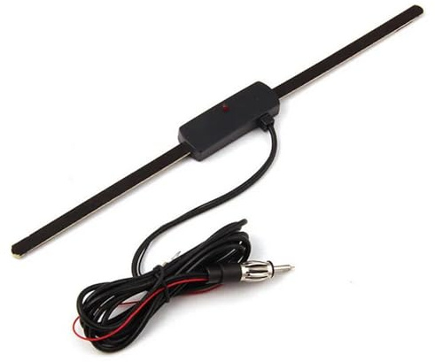 1 Unidad de Antena electrónica para Coche, Amplificador de señal Am/FM para Parabrisas, 12 V, Universal. Antena automotriz